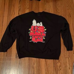 Snoopy Christmas Lights Sweatshirt 1X